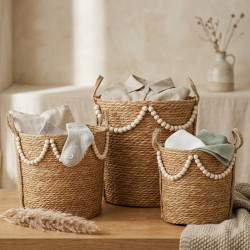 Straw Basket Set 3 Pcs